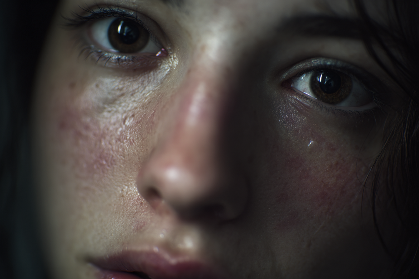 Una donna che guarda dritto davanti a sé | Fonte: Midjourney