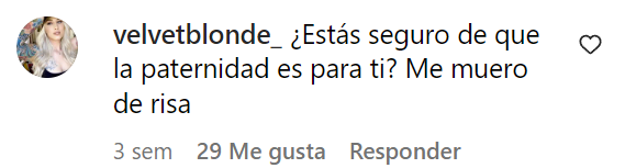 Un comentario en la publicación de Samantha Mitchell. | Foto: Instagram.com/samantha__elizabeth_