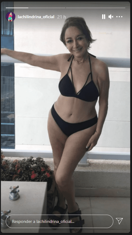 María Antonieta de las Nieves en bikini. | Foto: Captura de Instagram/lachilindrina_oficial.