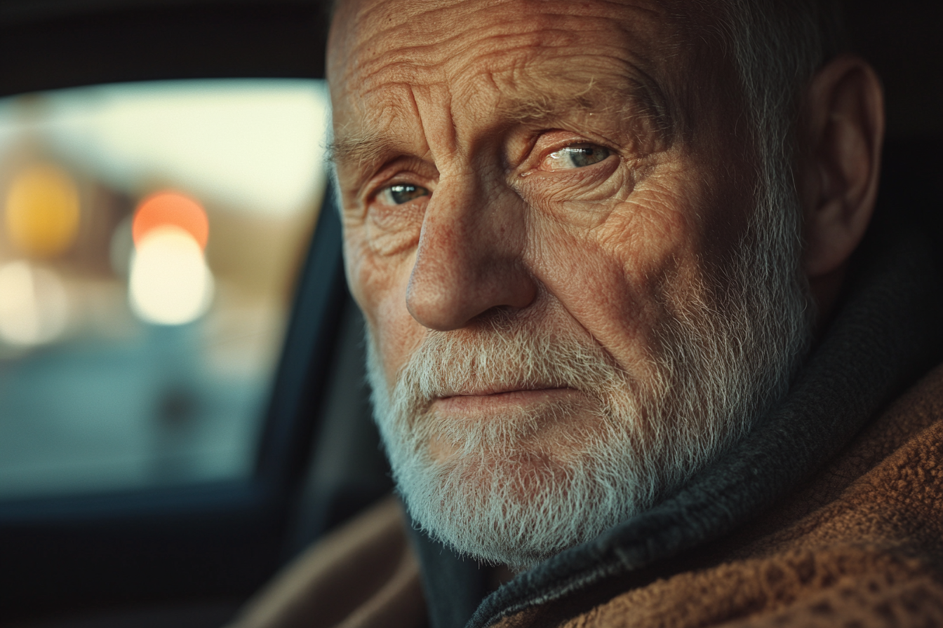 Un hombre sentado en su coche | Fuente: Midjourney