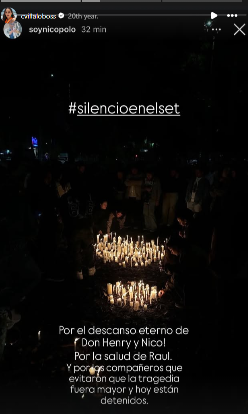 La actriz Carmen Villalobos ha mostrado en sus redes mensajes que evidencian cómo ha sido afectada por la tragedia en el set. | Fuente: Instagram/cvillaloboss