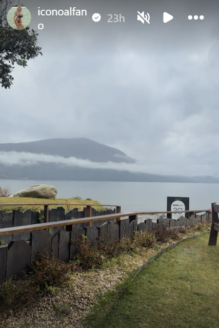Imagen del paisaje del sur argentino compartida en las historias de Instagram de Graciela Alfano | Fuente: Instagram/iconoalfano