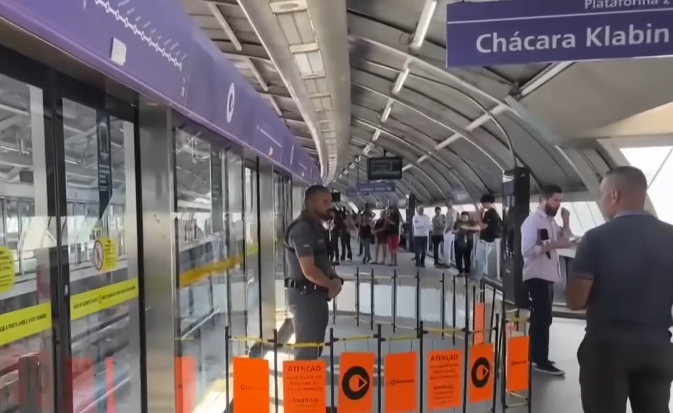 El lugar del accidente, vallado tras la tragedia. | Foto: YouTube/CNN Brasil