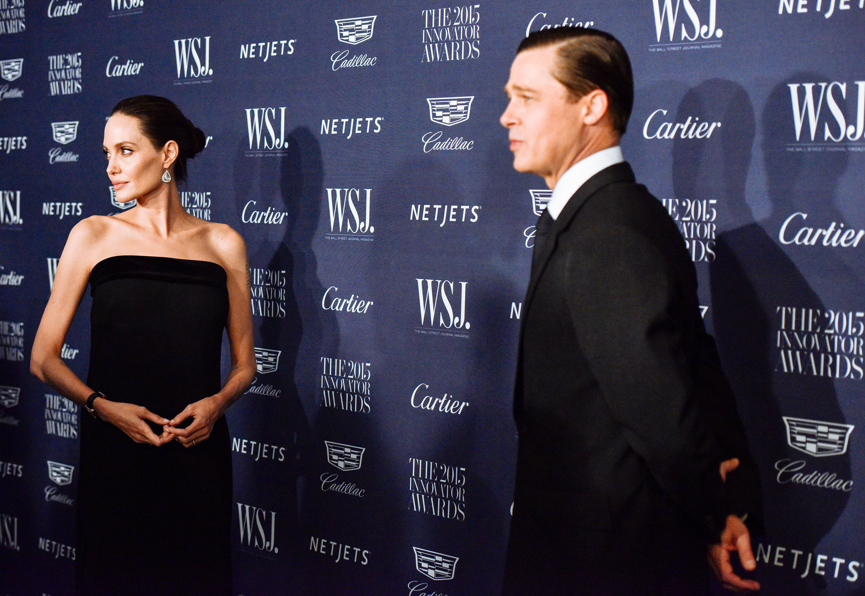 Angelina Jolie y Brad Pitt en los Premios Innovadores 2015 de la revista WSJ en Nueva York el 4 de noviembre de 2015 | Fuente: Getty Images