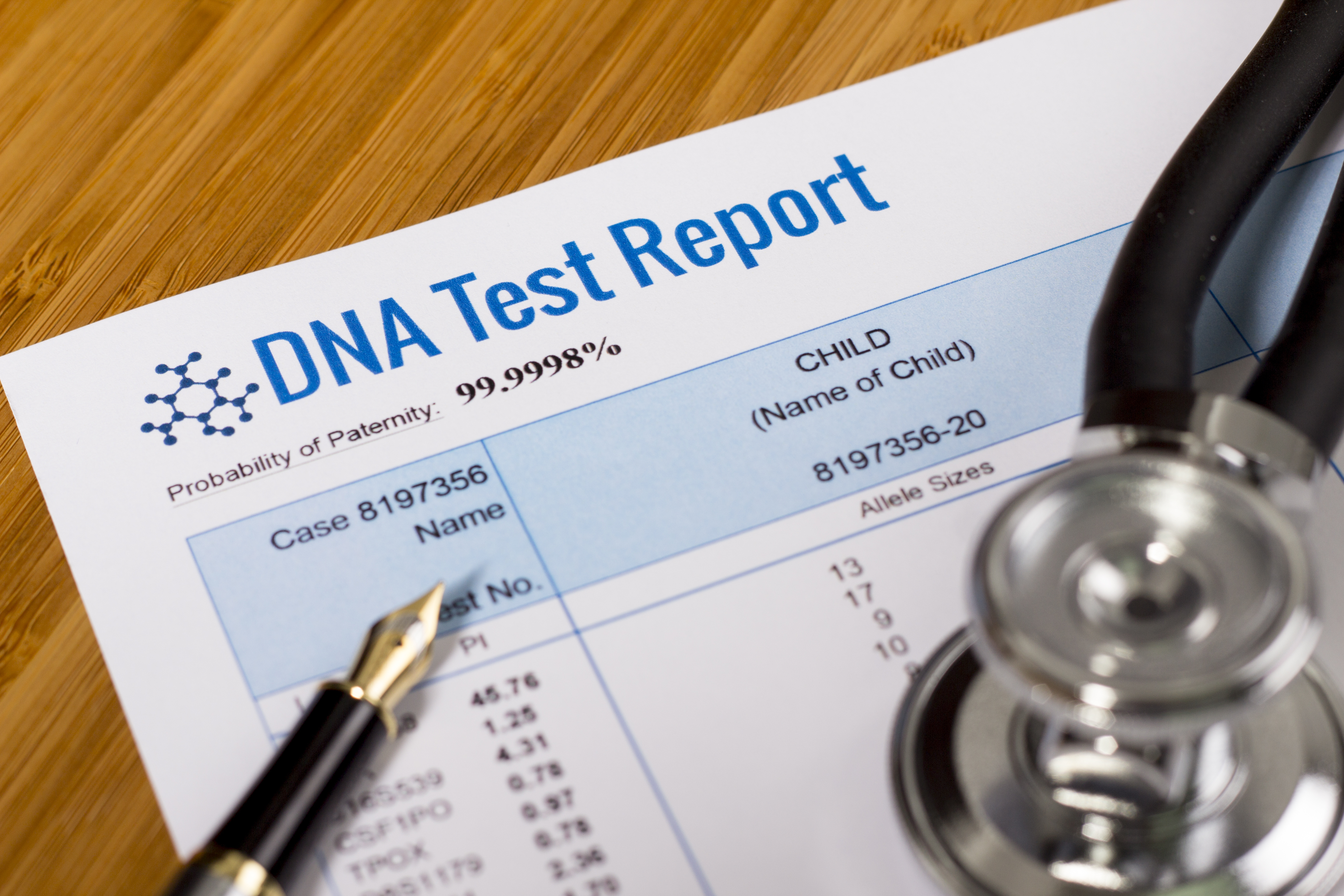 Ejemplo de informe de una prueba de ADN | Foto: Shutterstock