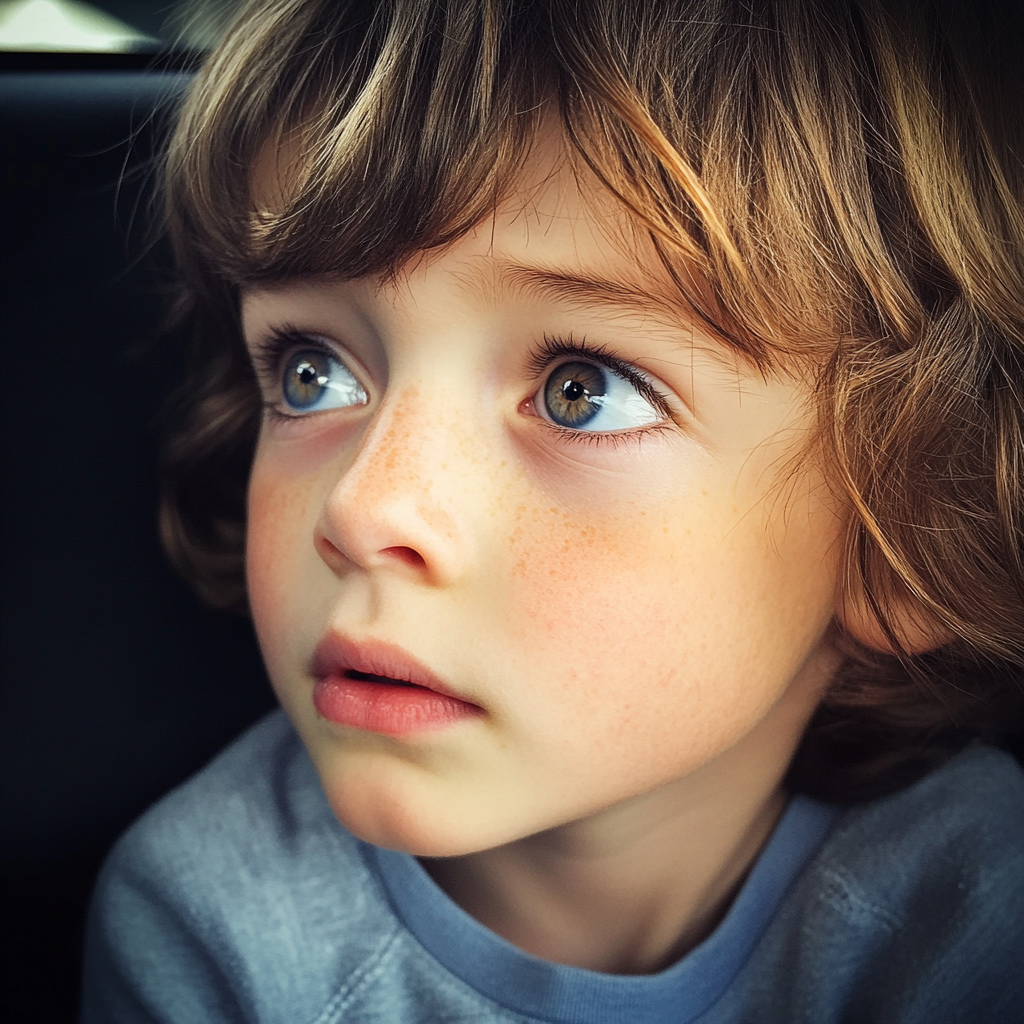Un niño asustado | Fuente: Midjourney