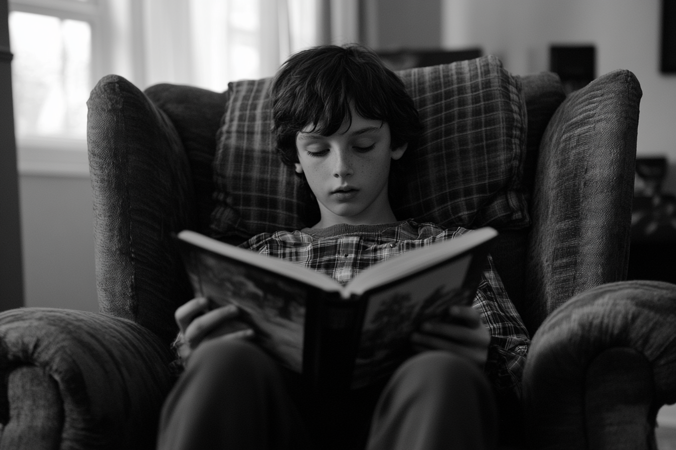 Un adolescente leyendo un libro | Fuente: Midjourney