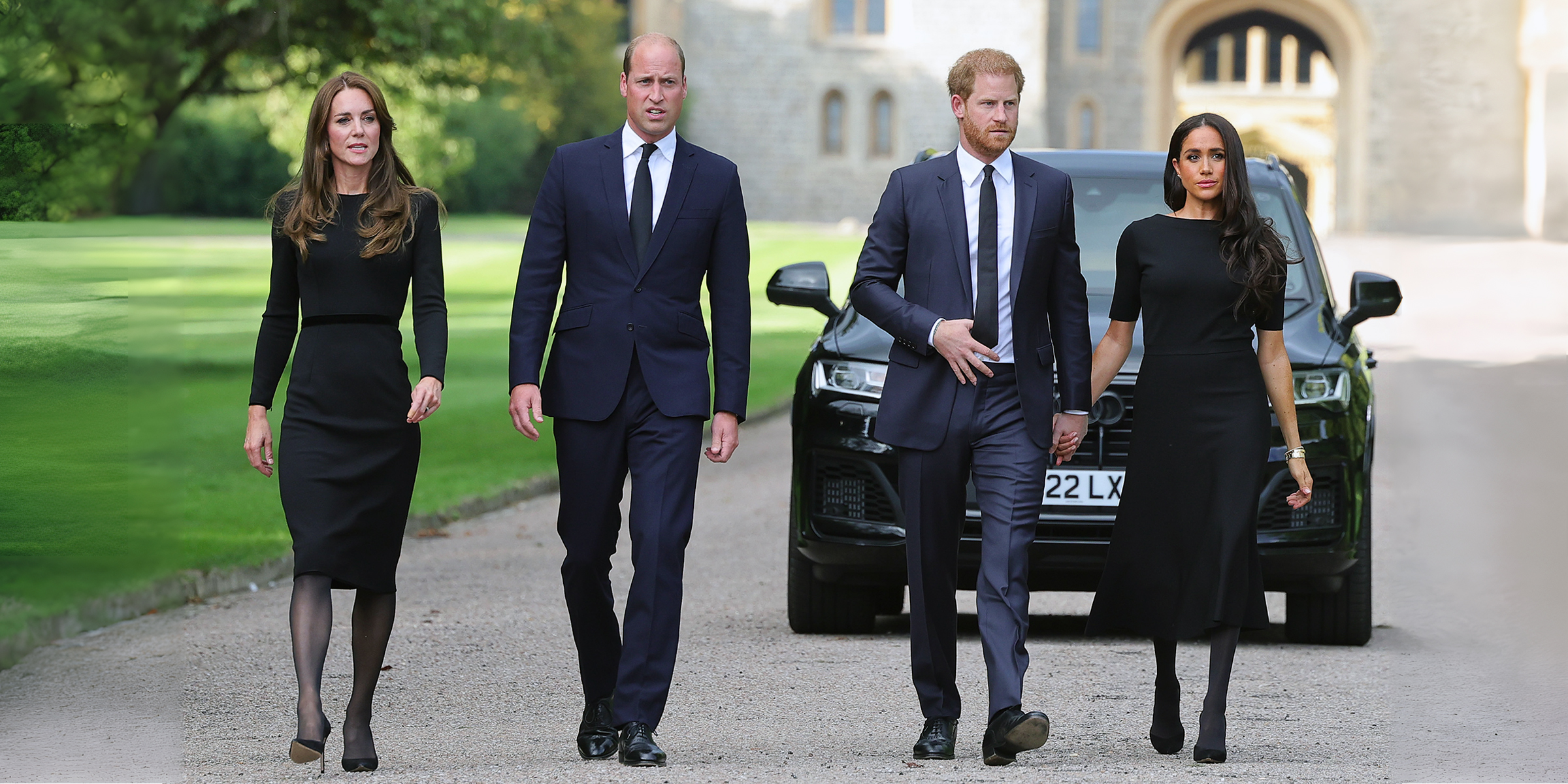 La princesa Kate, el príncipe William, el príncipe Harry y Meghan Markle | Fuente: Getty Images