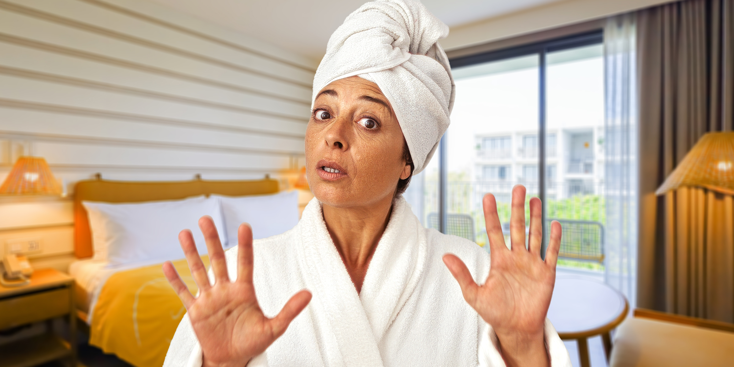 Una mujer en una habitación de hotel | Fuente: Shutterstock