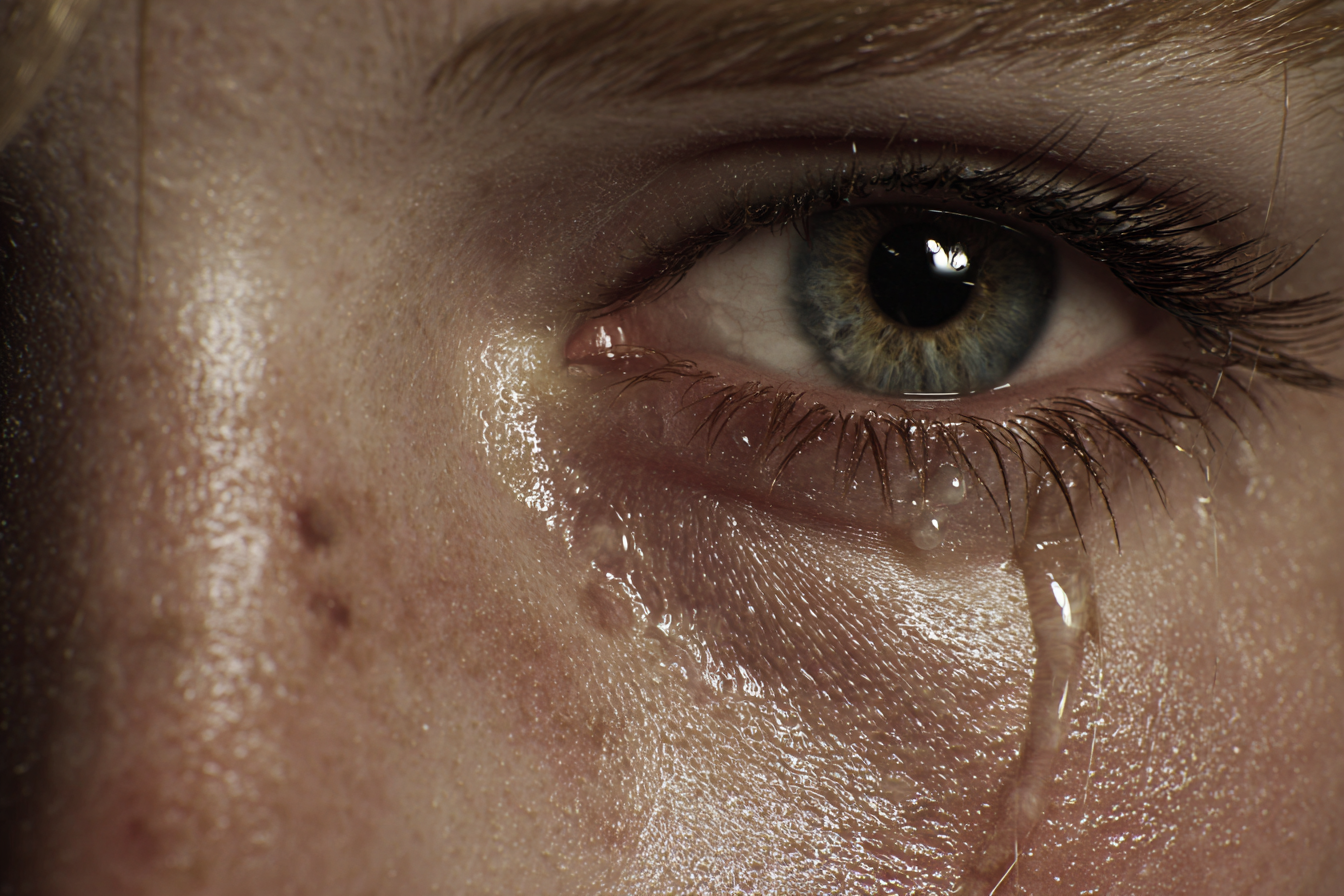 Una mujer llorando | Fuente: Midjourney
