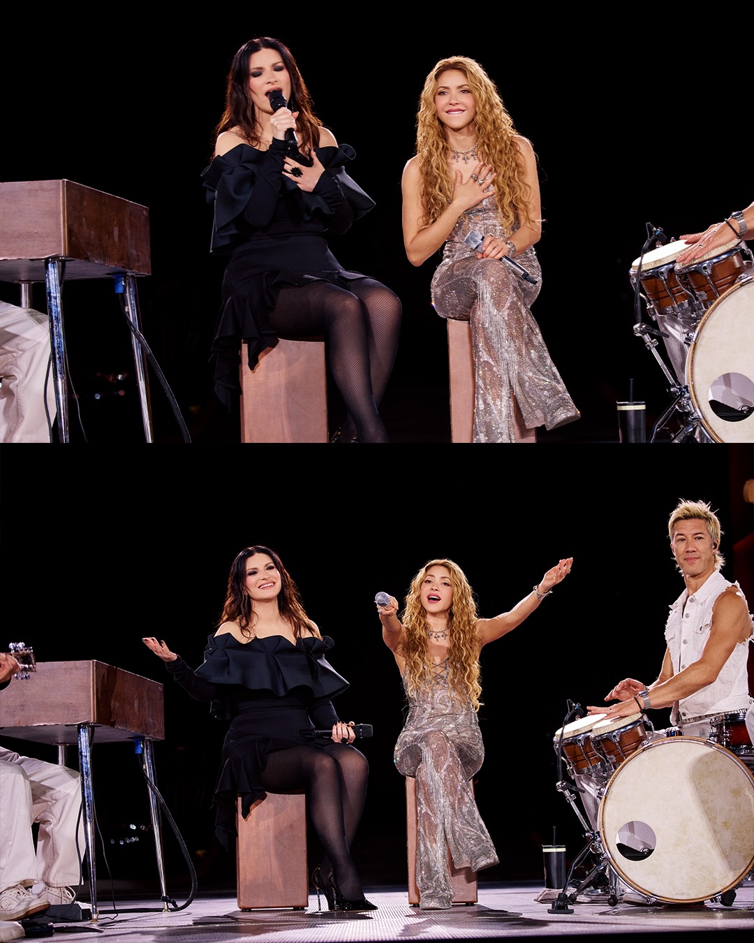 Shakira sobre el escenario durante el concierto de cierre de la etapa europea de su gira internacional en Madrid | Fuente: Instagram/shakira