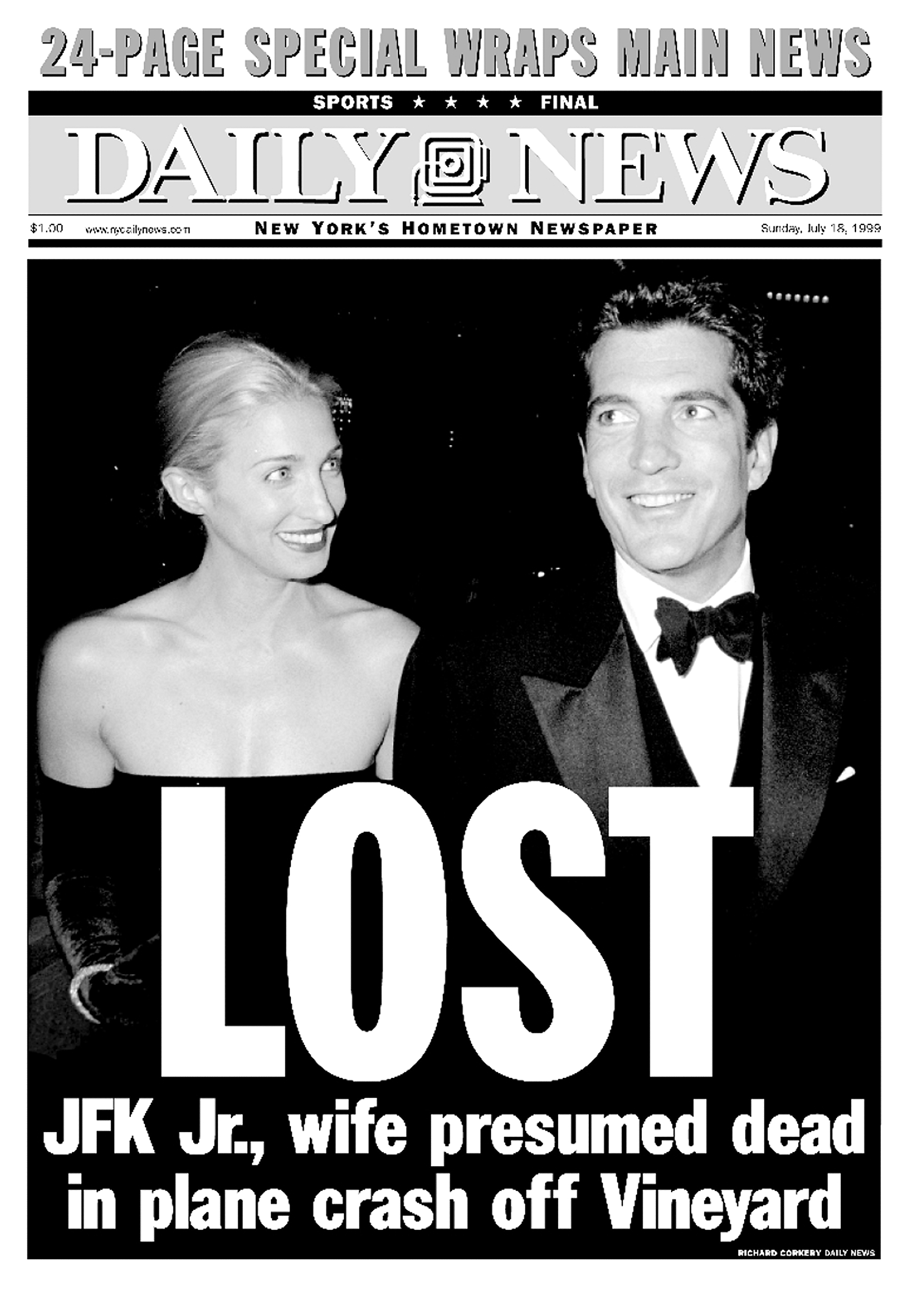 Portada del Daily News del 18 de julio de 1999. | Fuente: Getty Images