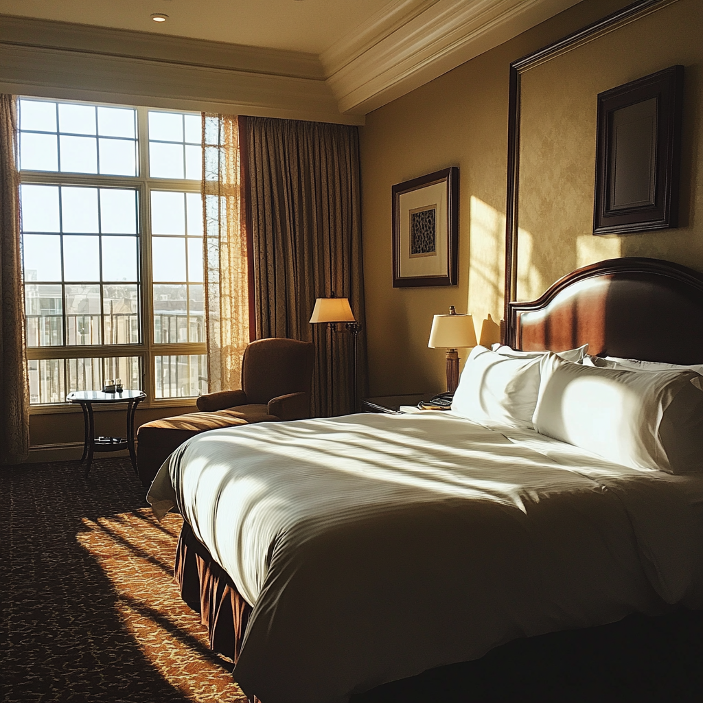 El interior de una habitación de hotel | Fuente: Midjourney