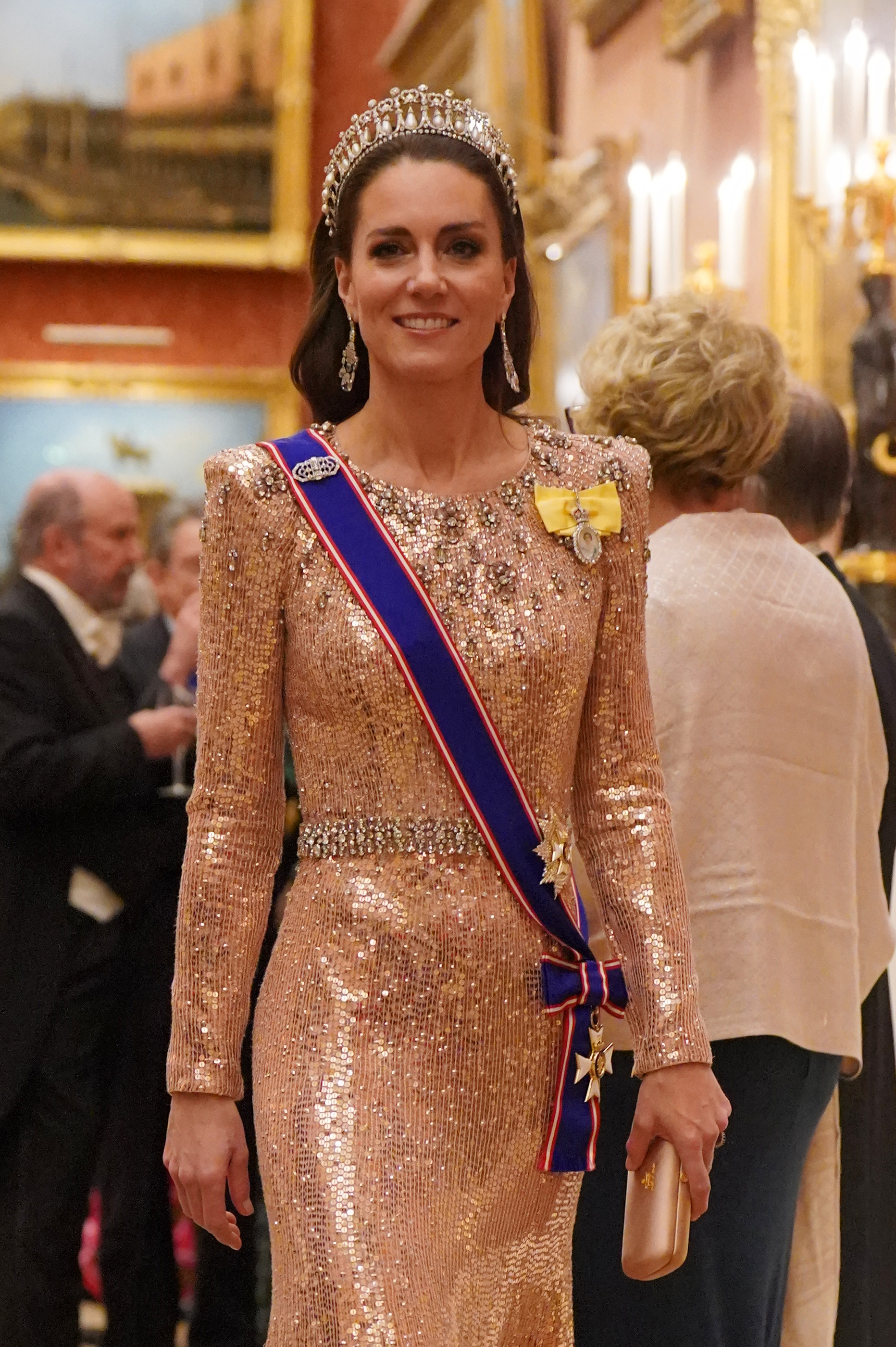 Catalina, Princesa de Gales en una recepción nocturna para miembros del Cuerpo Diplomático en Londres, Inglaterra, el 5 de diciembre de 2023. | Fuente: Getty Images