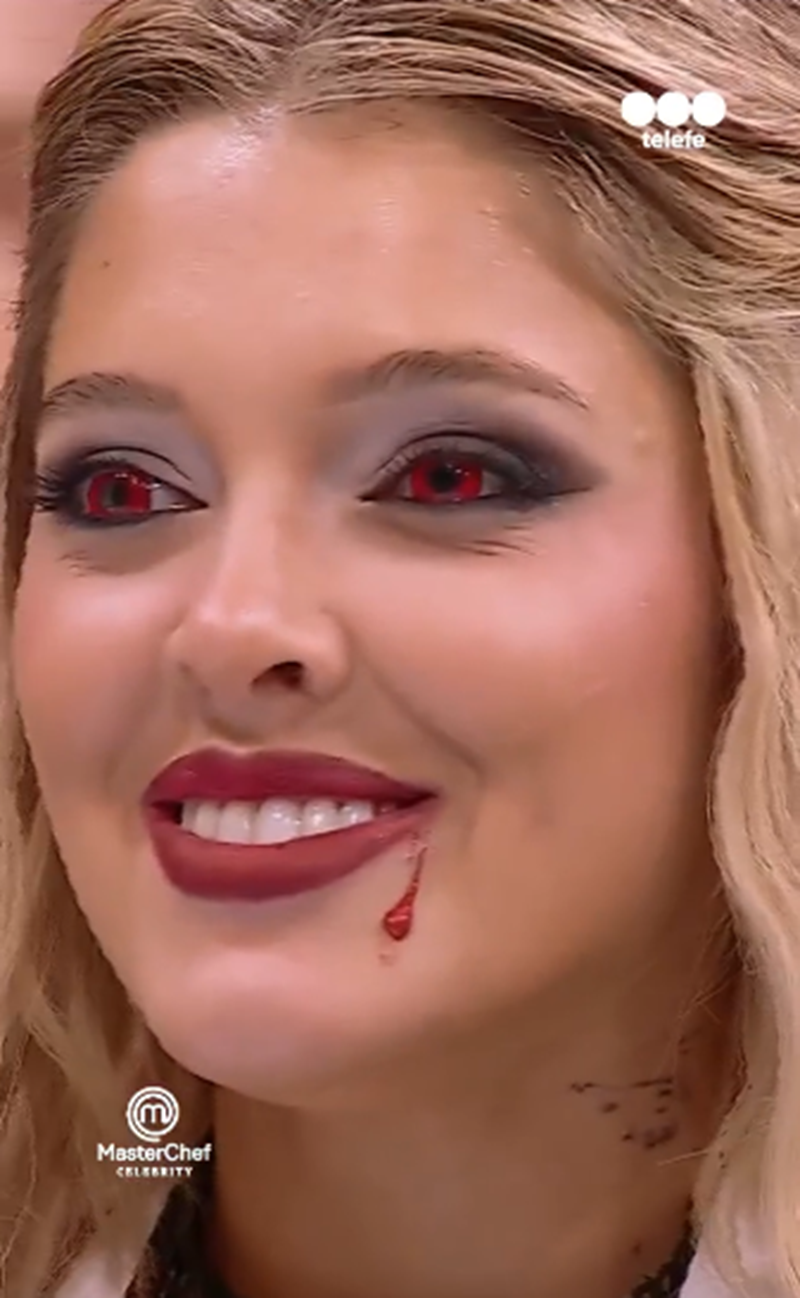 Sofía "La Reini" Gonet con un disfraz de vampira en "MasterChef Celebrity" | Fuente: Instagram/masterchefargentina