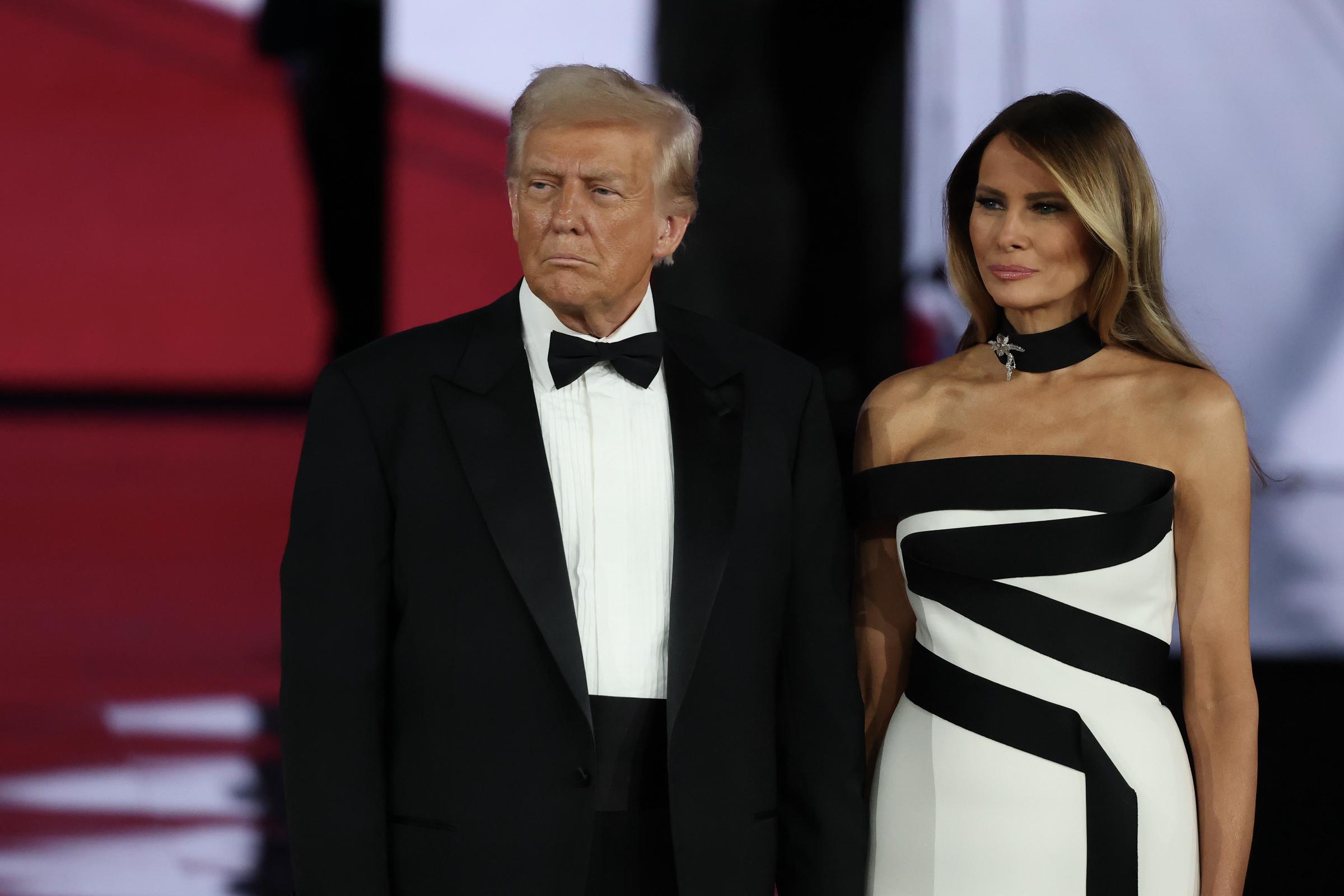 El presidente Donald Trump y la primera dama Melania Trump en el Baile Inaugural de la Libertad en Washington, DC, el 20 de enero de 2025. | Fuente: Getty Images