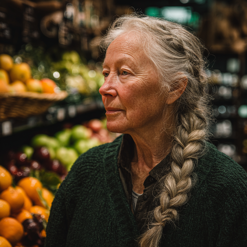 Una donna anziana sorridente | Fonte: Midjourney