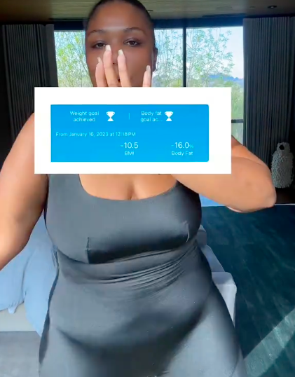 Lizzo bailando después de revelar su pérdida de peso. | Fuente: TikTok/lizzo