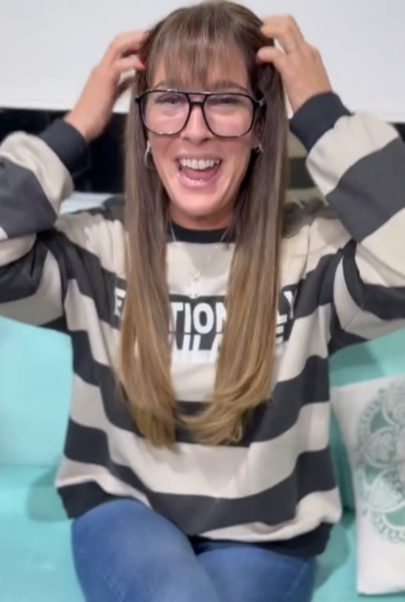 Daniela Viaggiamari, conocida como Dani "La Chepi", tras someterse a un cambio de look en su cabello | Fuente: Instagram/danilachepi