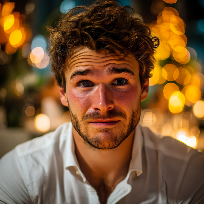 Un hombre profundamente emocional | Fuente: Midjourney