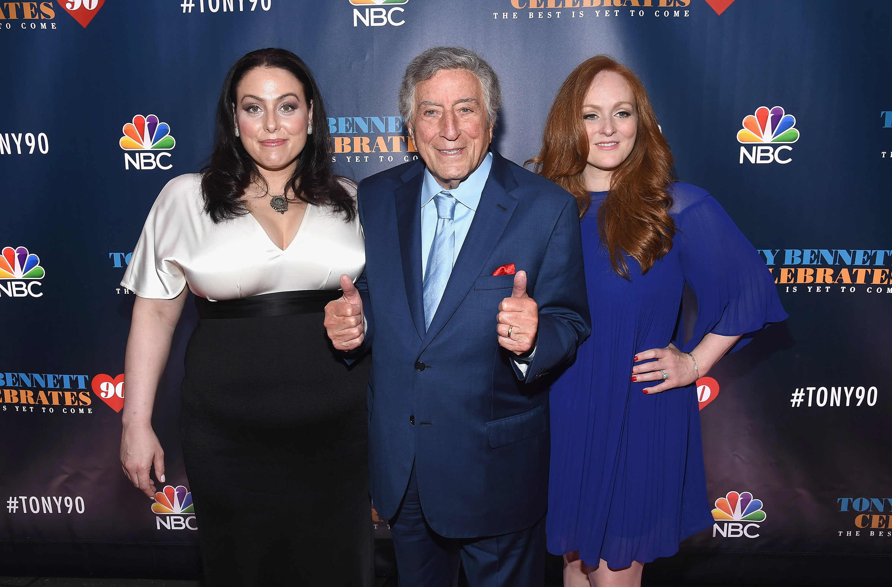 Joanna, Tony y Antonia Bennett en "Tony Bennett Celebrates 90: The Best Is Yet To Come" el 15 de septiembre de 2016, en Nueva York. | Fuente: Getty Images