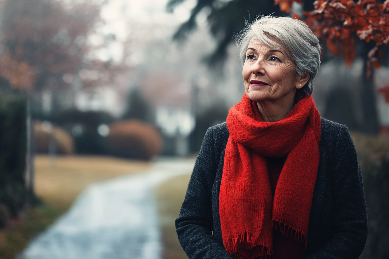 Una mujer sonriente hablando con alguien | Fuente: Midjourney