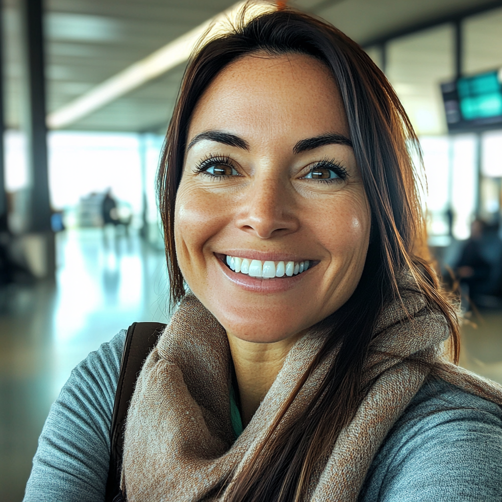 Una mujer sonriente | Fuente: Midjourney