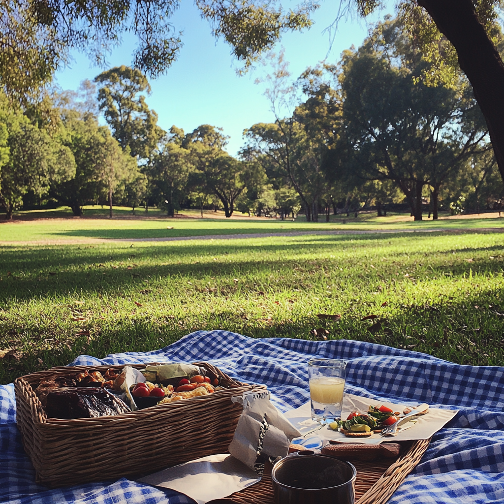 Un montaje de picnic | Fuente: Midjourney