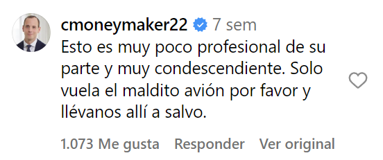 Comentario de un usuario sobre la publicación de Anna Leah Maltezos en Instagram | Foto: instagram.com/lone_didion