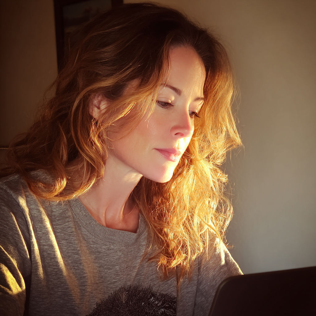Una donna che usa il suo computer portatile | Fonte: Midjourney