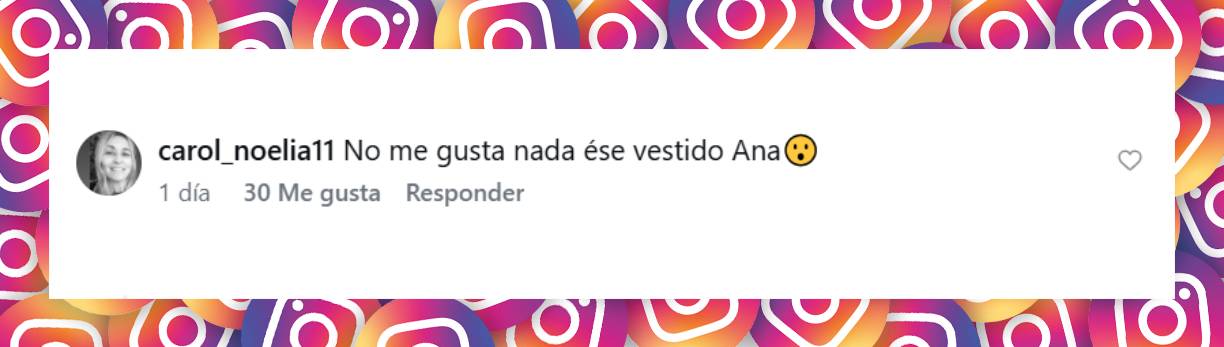 Comentario de una usuaria | Fuente: Instagram/ana_obregon_oficial
