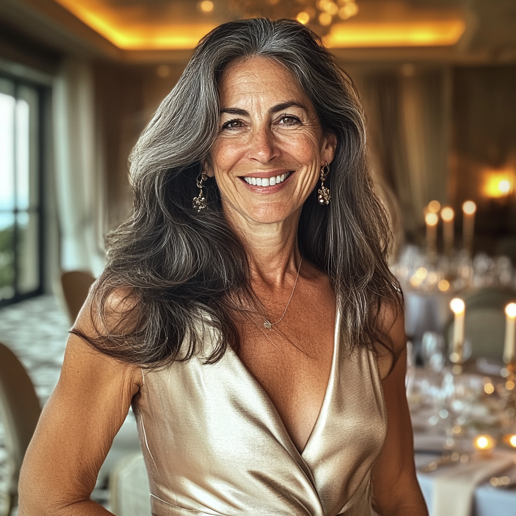 Una mujer mayor sonriente | Fuente: Midjourney