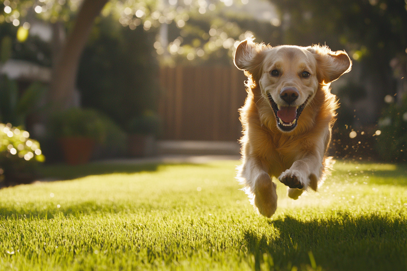 Un perro corriendo | Fuente: Midjourney