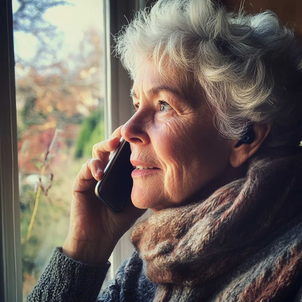 Una mujer hablando por teléfono | Fuente: Midjourney