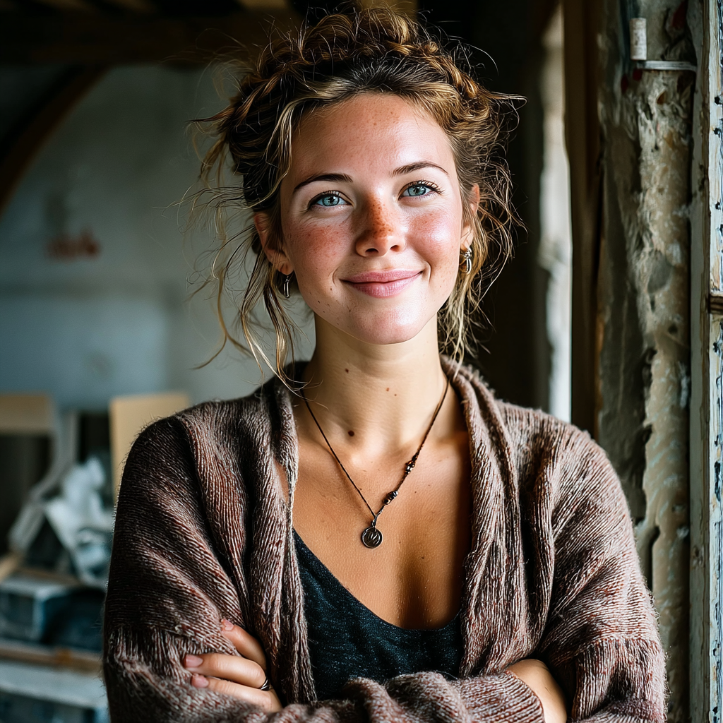 Una mujer feliz y contenta | Fuente: Midjourney