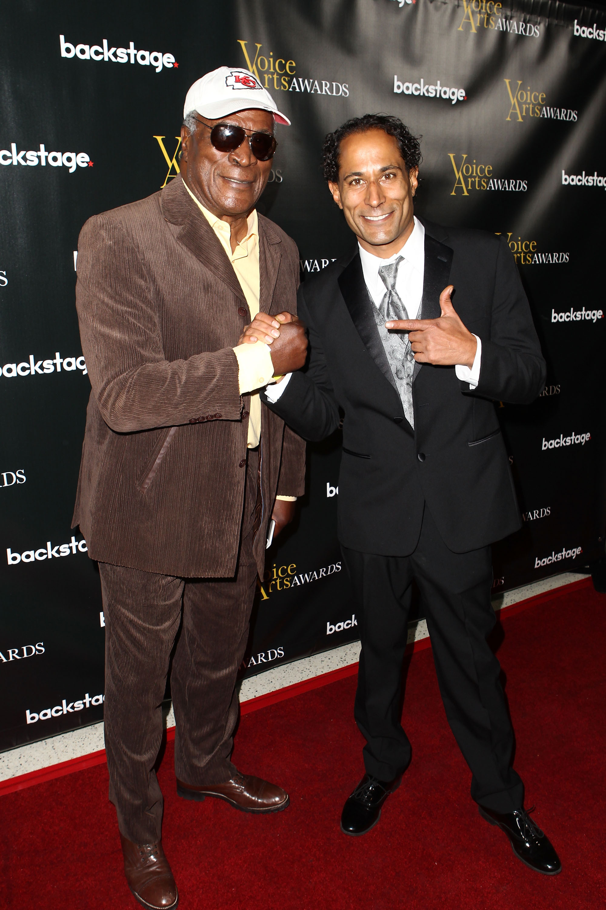 John Amos y el director K.C. Amos en los Premios Voice Arts 2015 en el Pacific Design Center el 15 de noviembre de 2015 en West Hollywood, California | Fuente: Getty Images