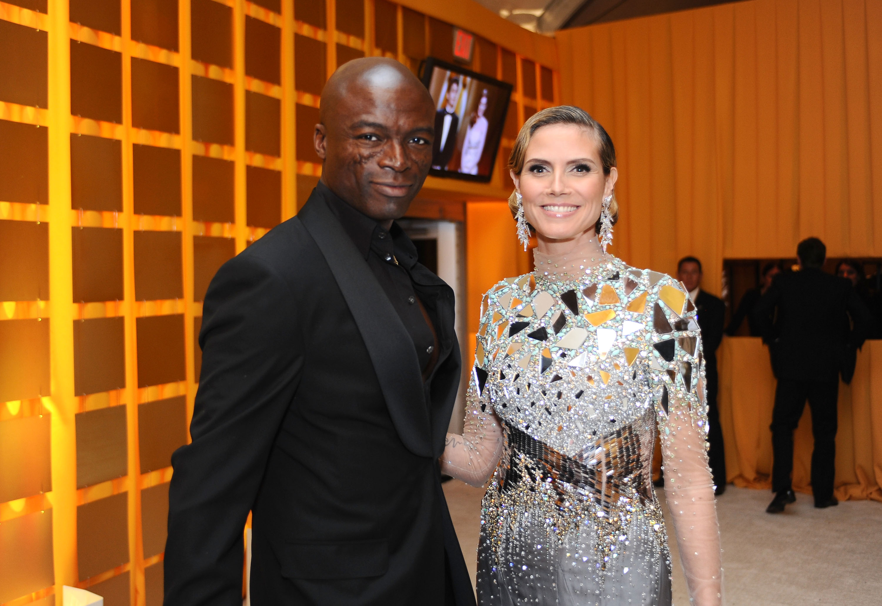 Seal y Heidi Klum asisten a la 19ª Fiesta Anual de los Premios de la Academia de la Fundación Elton John contra el SIDA el 27 de febrero de 2011 | Fuente: Getty Images