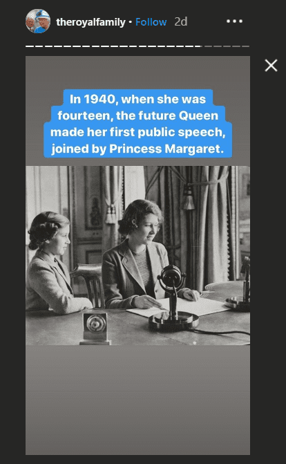 Primer discurso de la Reina Elizabeth. | Foto: Captura de pantalla de Instagram//theroyalfamily/
