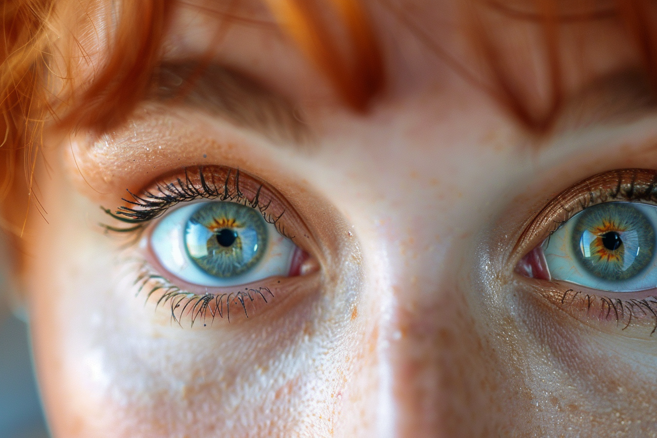 Los ojos de una mujer extremadamente sorprendida | Fuente: Midjourney