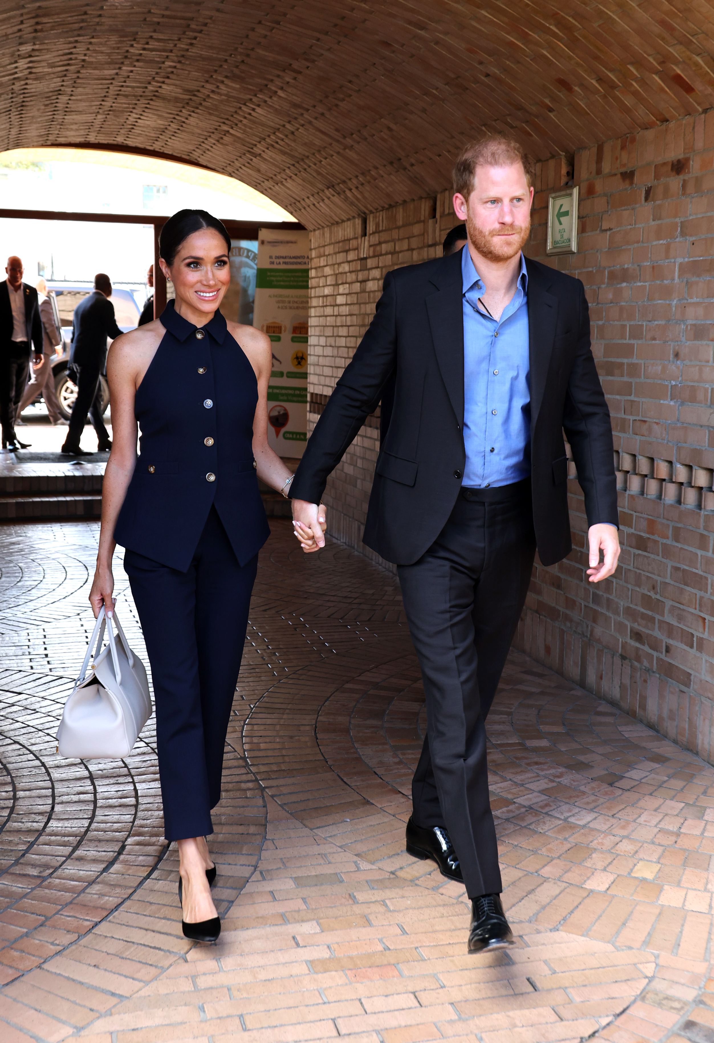 Meghan Markle y el príncipe Harry durante su visita a Colombia en Bogotá, Colombia, el 15 de agosto de 2024 | Fuente: Getty Images