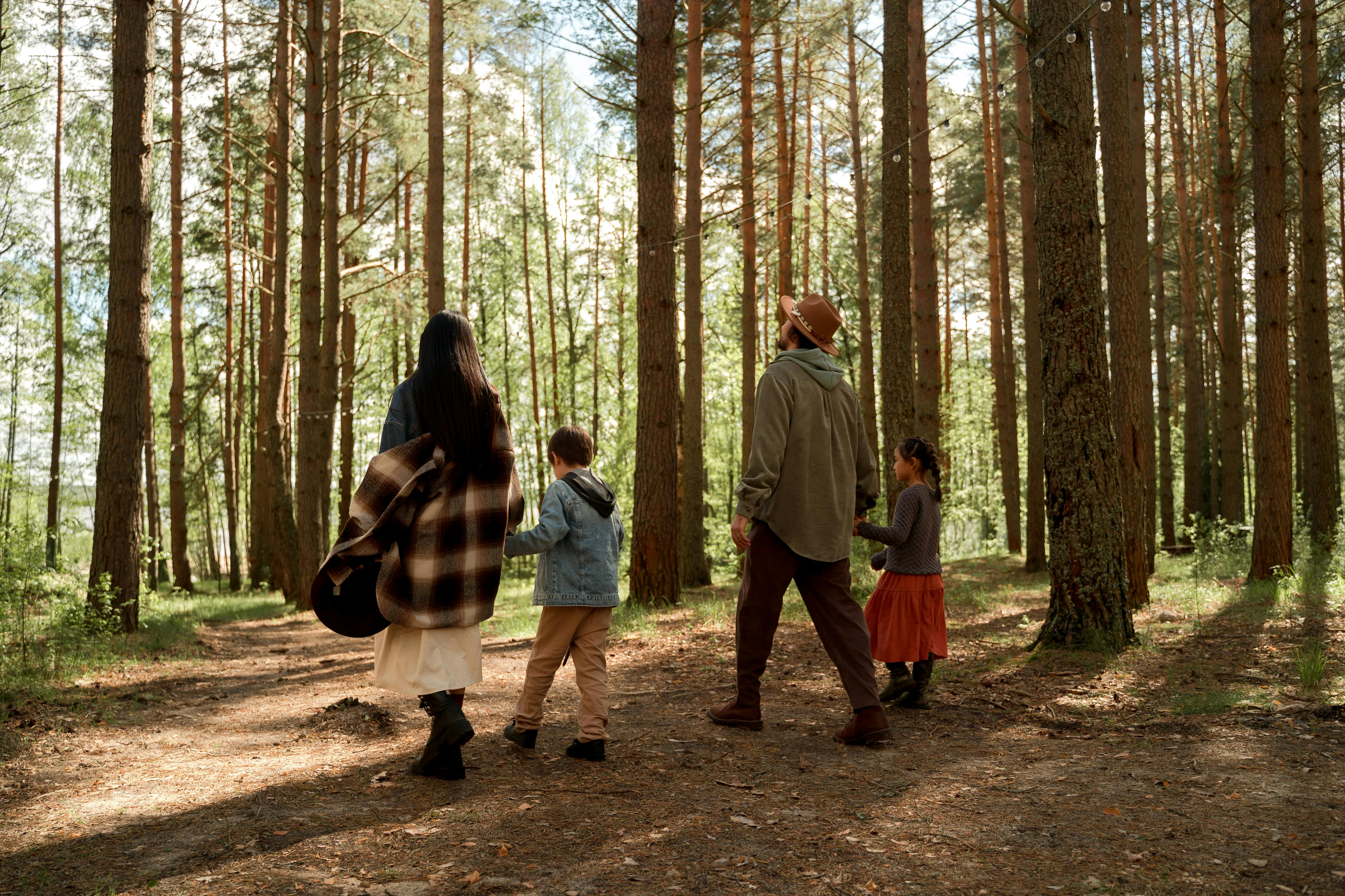 Gente paseando por el bosque | Foto: Pexels