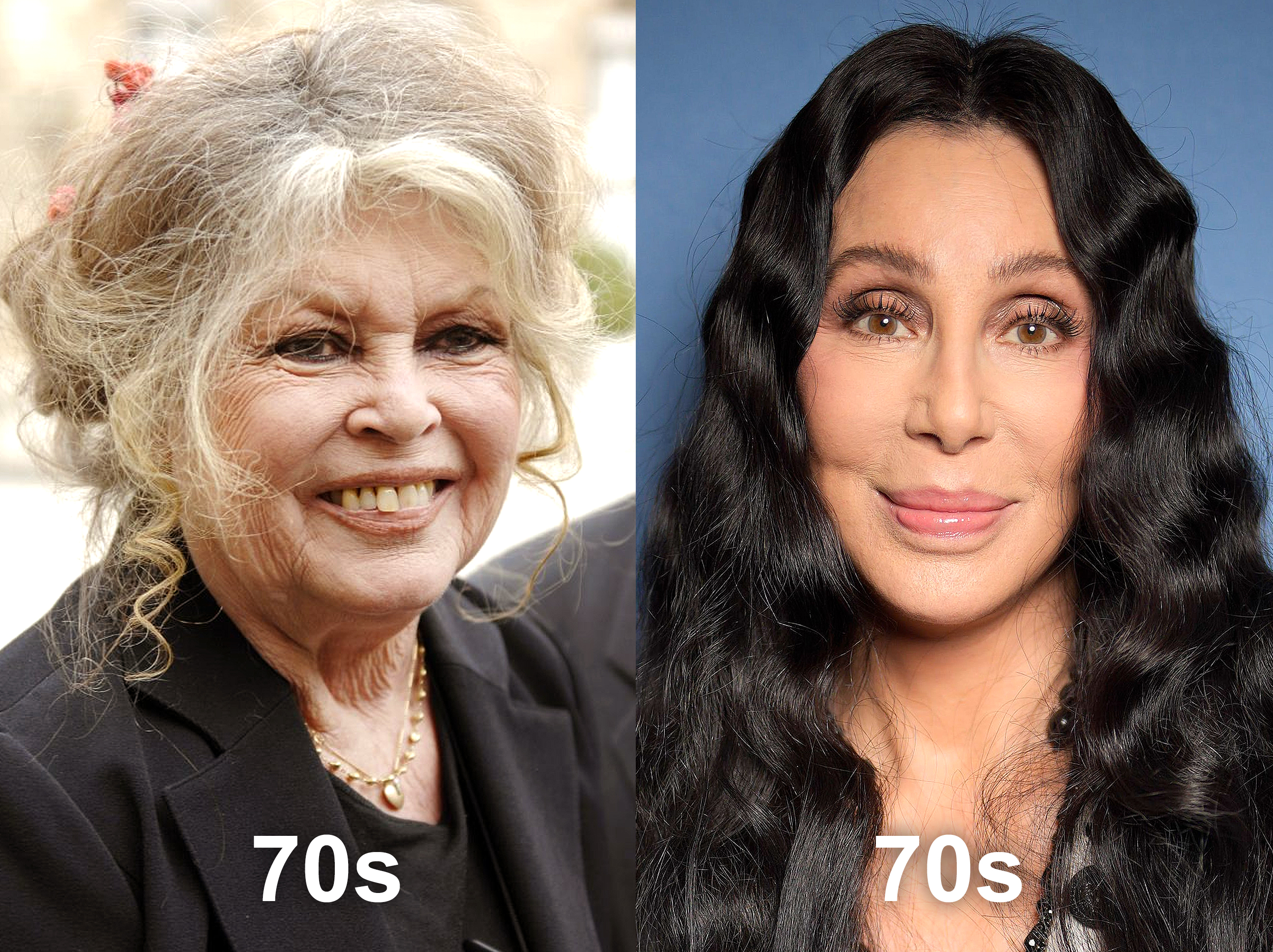 Brigitte Bardot, 2007 | Cher, 2023 | Foto: Getty Images