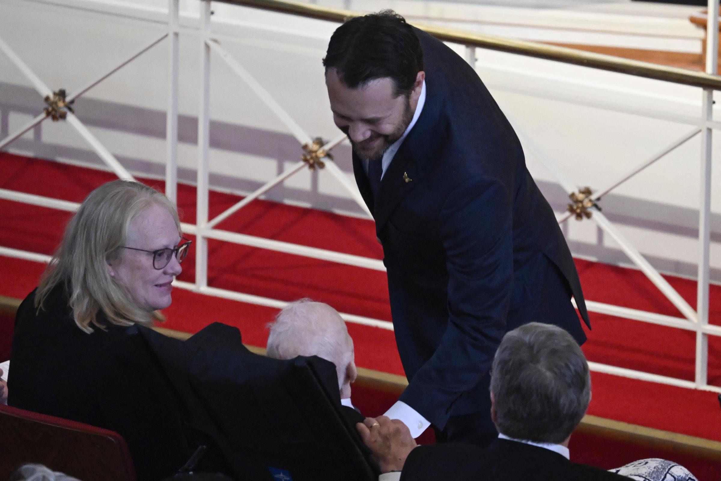 Jason Carter y el ex presidente estadounidense Jimmy Carter | Fuente: Getty Images