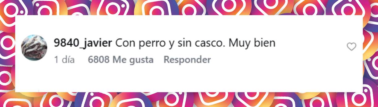 Comentario de un usuario | Fuente: Instagram/cartagena.bici17/