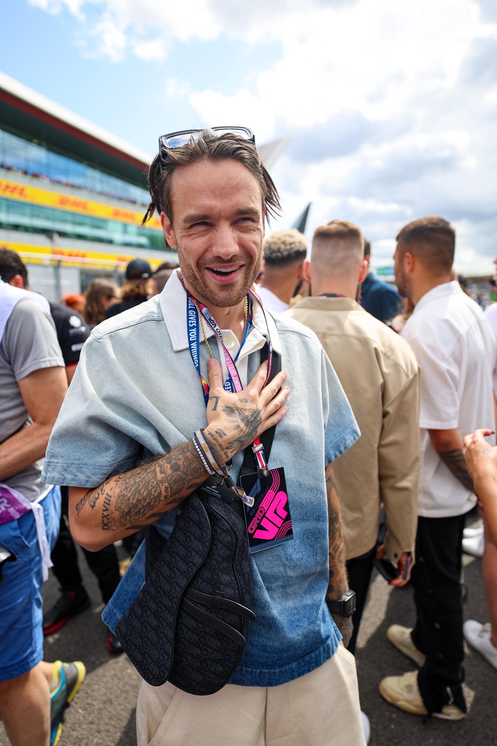 Liam Payne durante el Gran Premio de F1 de Gran Bretaña el 9 de julio de 2023, en Northampton, Reino Unido. | Fuente: Getty Images