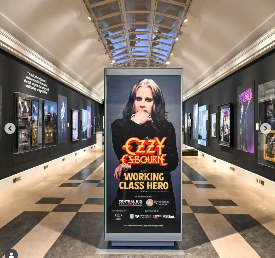 Una foto tomada de la exposición "Ozzy: Working Class Hero", con fecha del 25 de junio de 2025 | Foto: Instagram/centralbidbirmingham