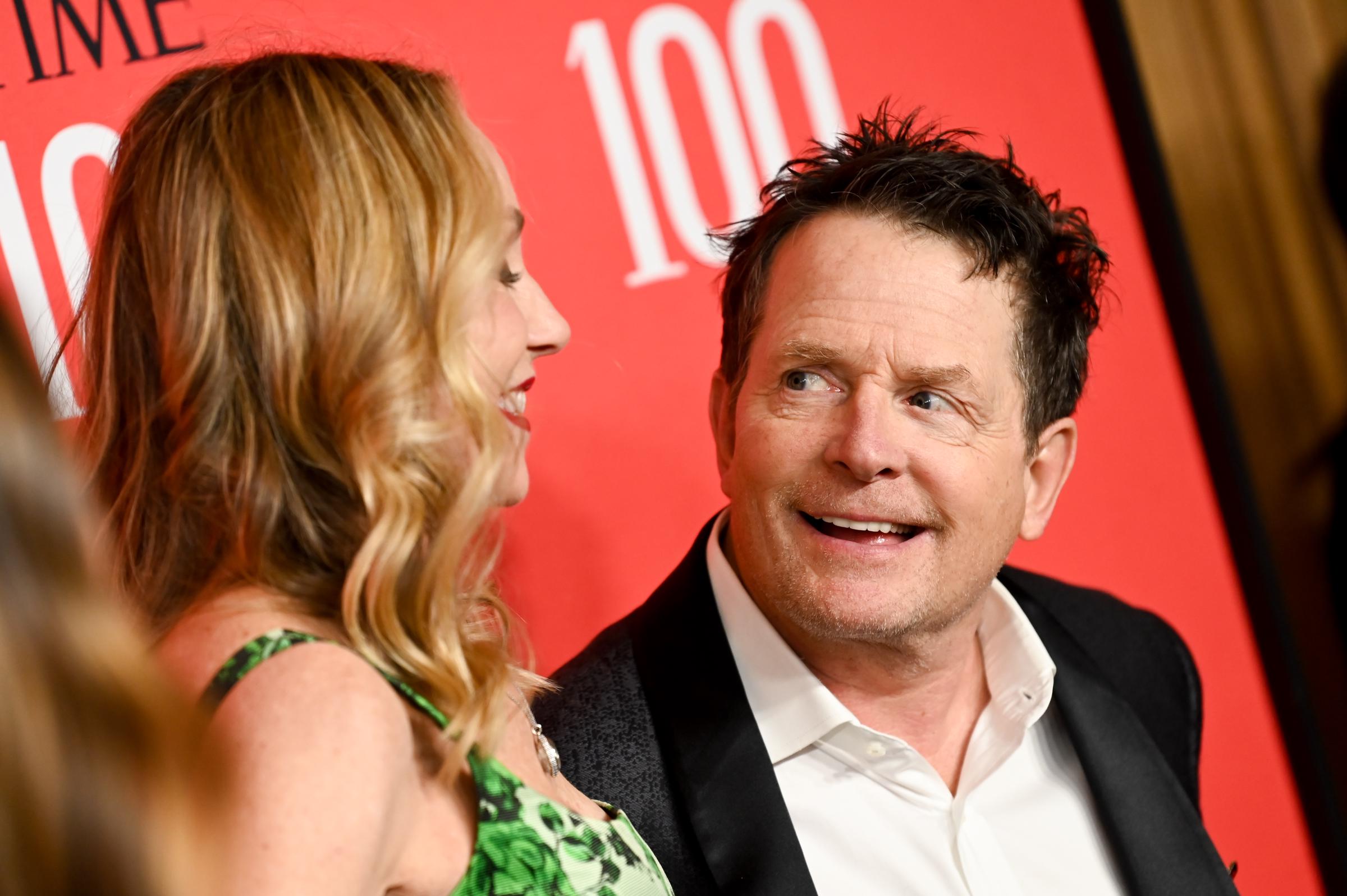 Tracy Pollan y Michael J. Fox en la Gala TIME100 el 25 de abril de 2024, en Nueva York | Fuente: Getty Images