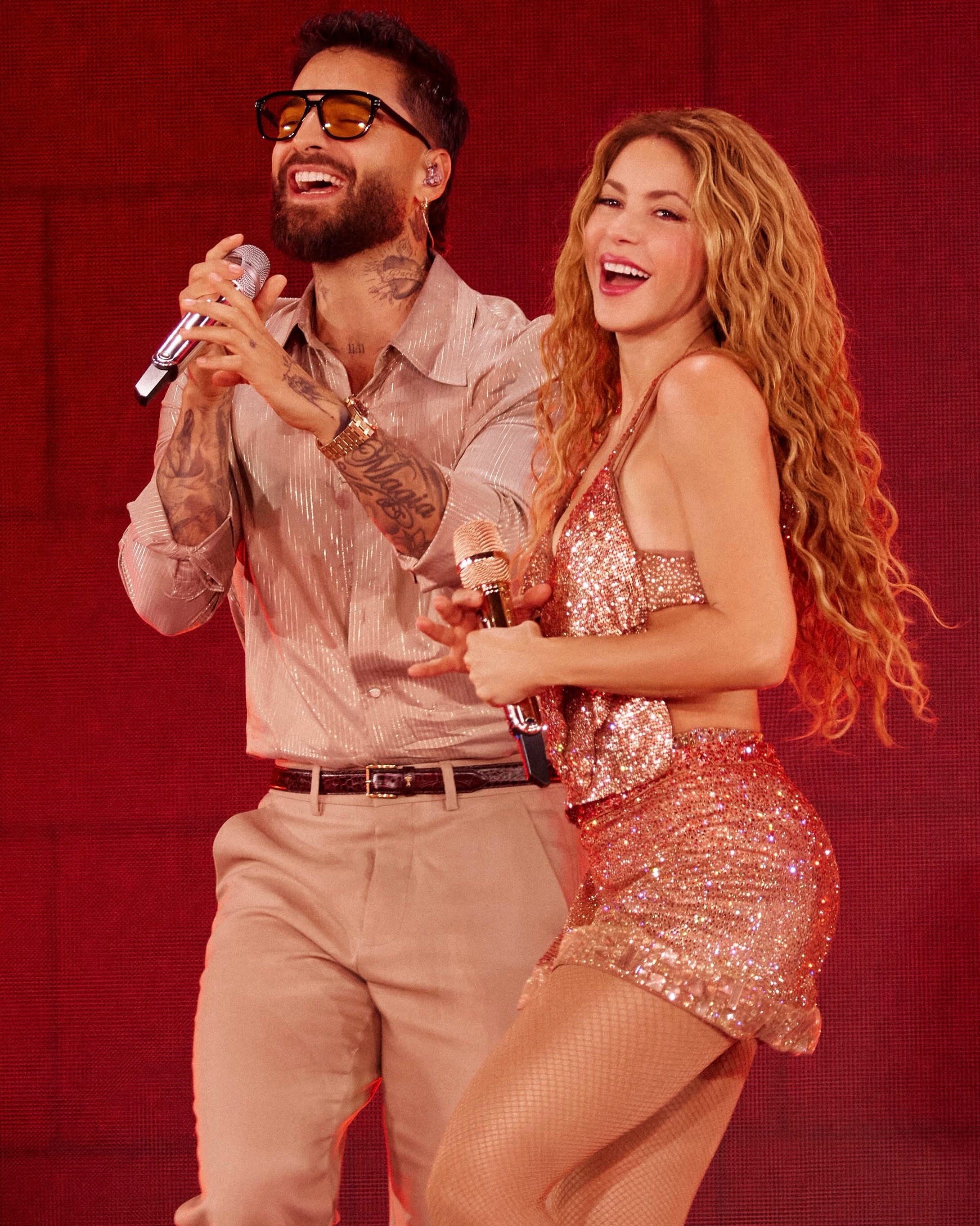 Shakira sobre el escenario durante el concierto de cierre de la etapa europea de su gira internacional en Madrid | Fuente: Instagram/shakira
