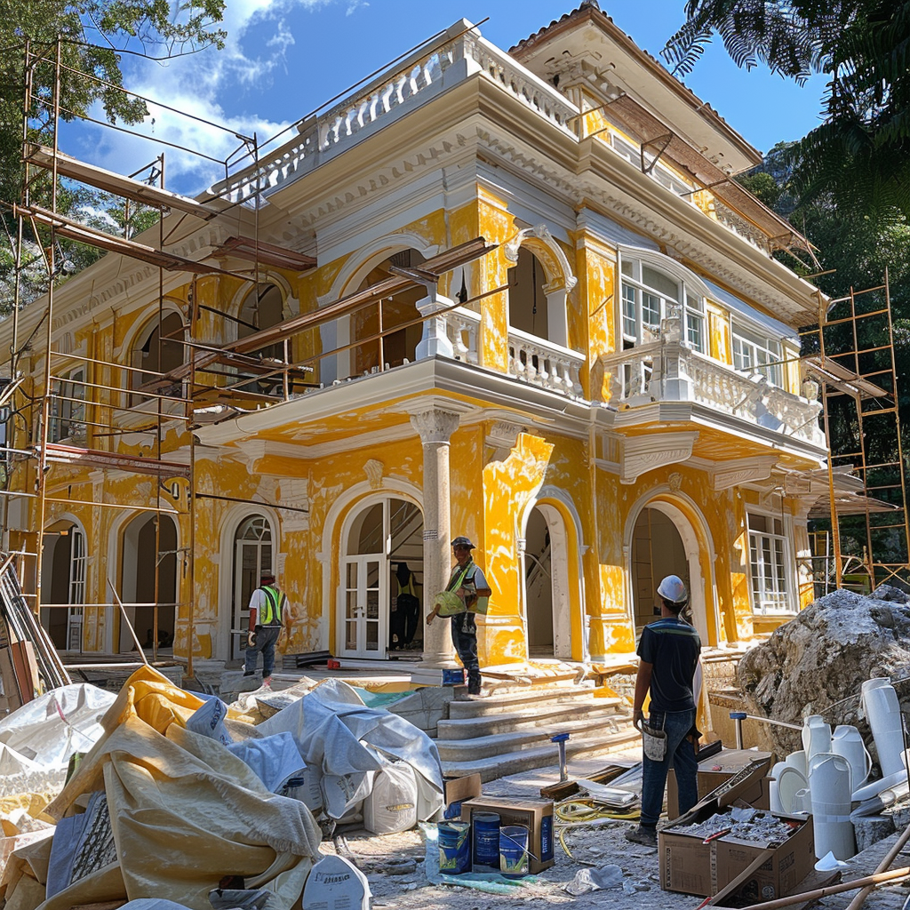 Casa colonial en proceso de renovación | Foto: Midjourney