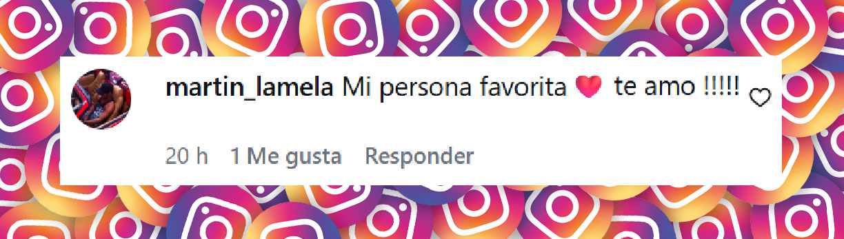 Comentario de Martín Lamela en la publicación de Adabel Guerrero sobre el cumpleaños de su hija Lola | Fuente: Instagram/adabelguerrero